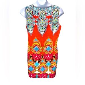 Orange Sheath Mini Dress for Cocktail Events